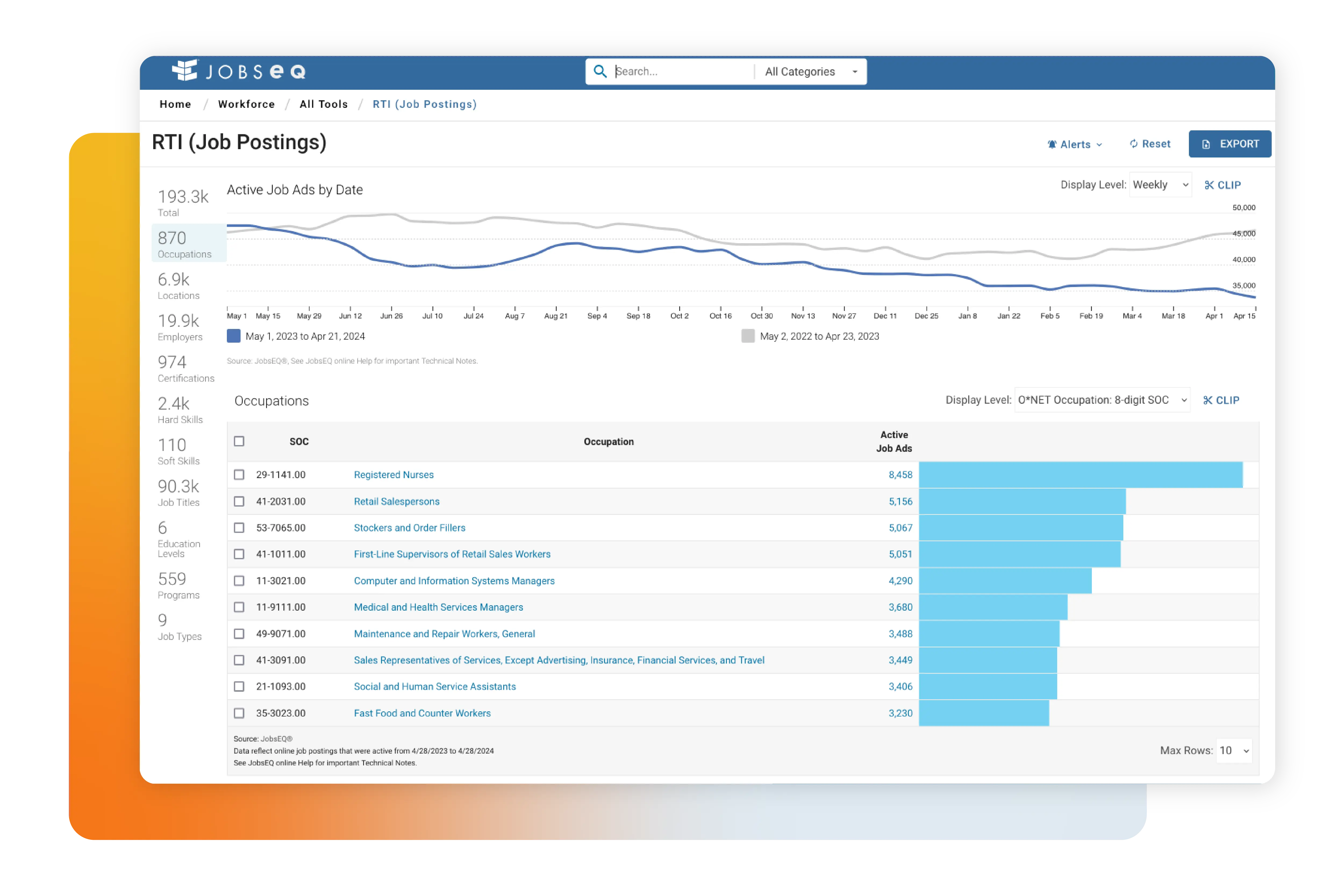 JobsEQ RTI product screenshot